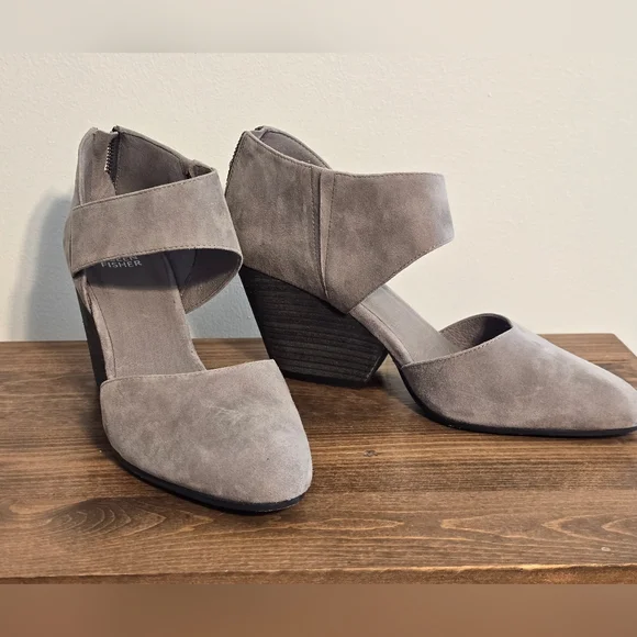 Eileen Fisher Suede Mina Wedge Heels Garnett Hill Women's Size 9 - Picture 2 of 8